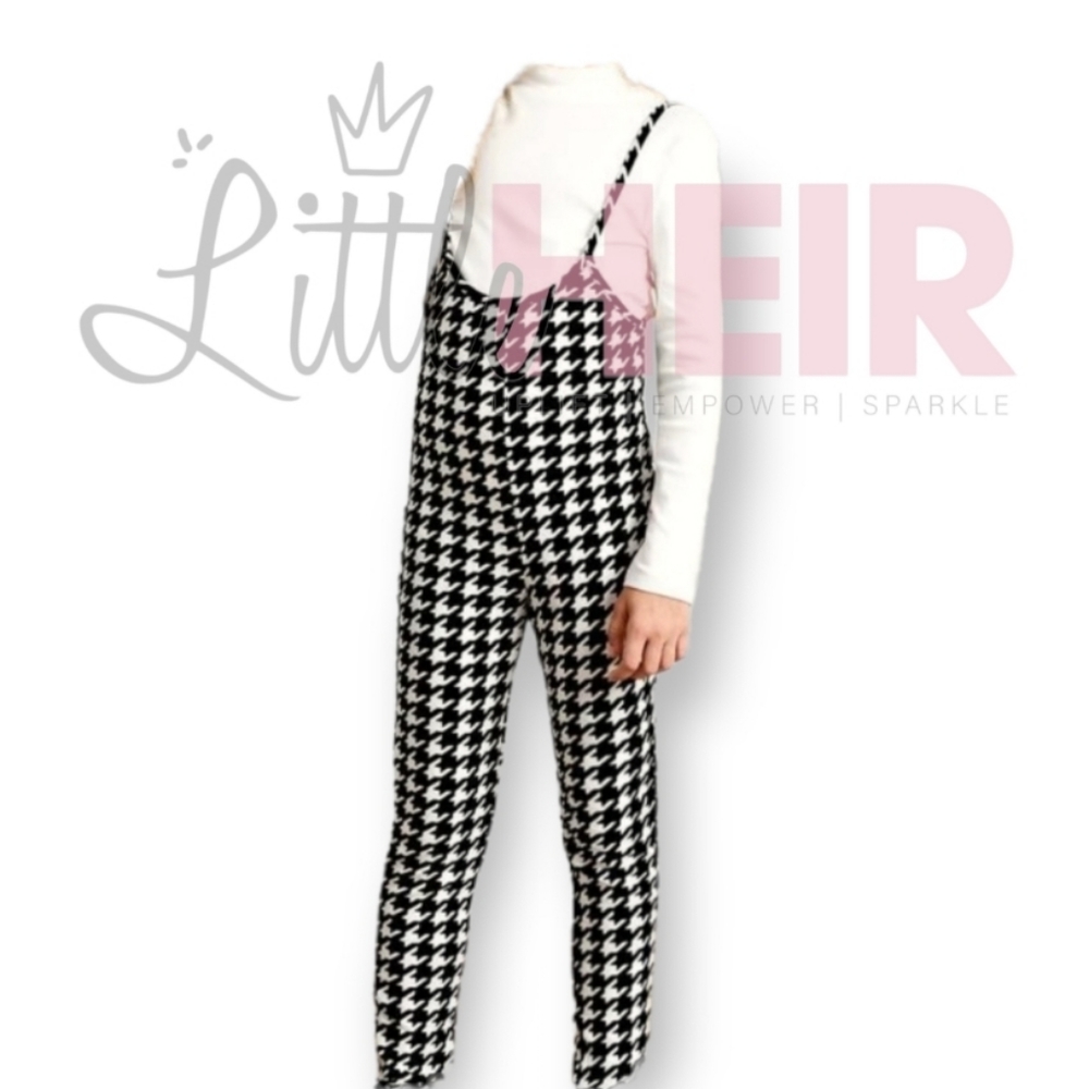 "Black, white & cute all over" jumpsuit